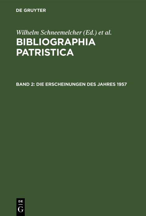Erscheinungen des Jahres 1957