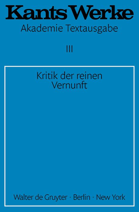 Kritik der reinen Vernunft