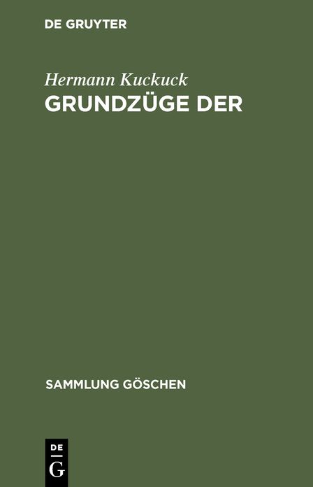 Grundzuge der Pflanzenzuchtung