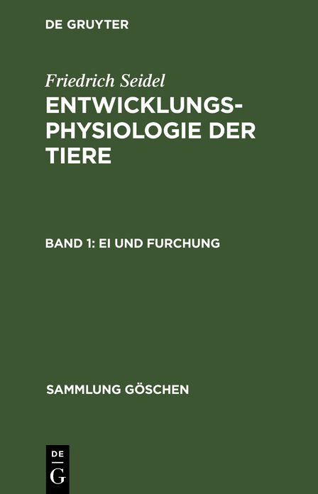 Entwicklungsphysiologie der Tiere