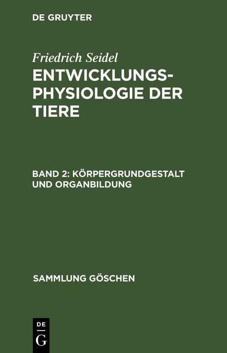 Entwicklungsphysiologie der Tiere