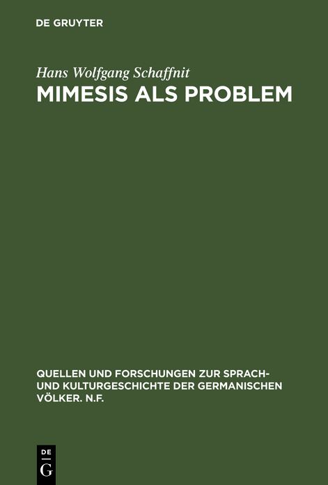 Mimesis als Problem: Studien zu einem asthetischen Begriff der Dichtung aus Anlass Robert Musils