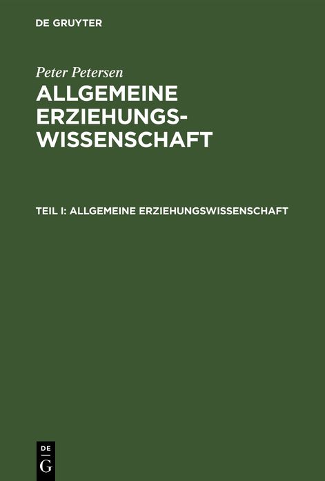 Allgemeine Erziehungswissenschaft