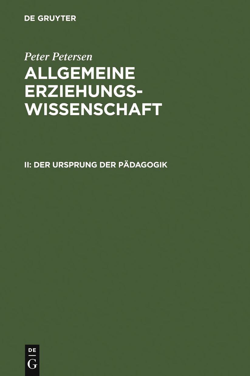 Der Ursprung der Padagogik