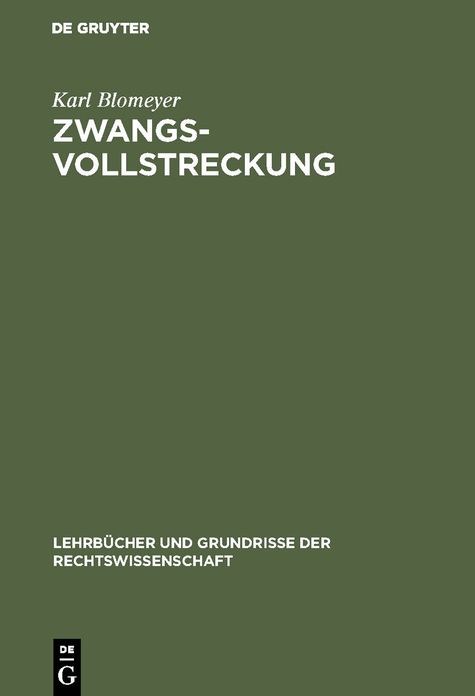 Blomeyer:zwangsvollstreckung2a Lgr 15: Zwangsvollstreckung2a Lgr 15
