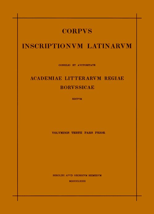 Inscriptiones Aegypti et Asiae. Inscriptiones provinciarum Europae Graecarum. Inscriptionum Illyrici partes I-V