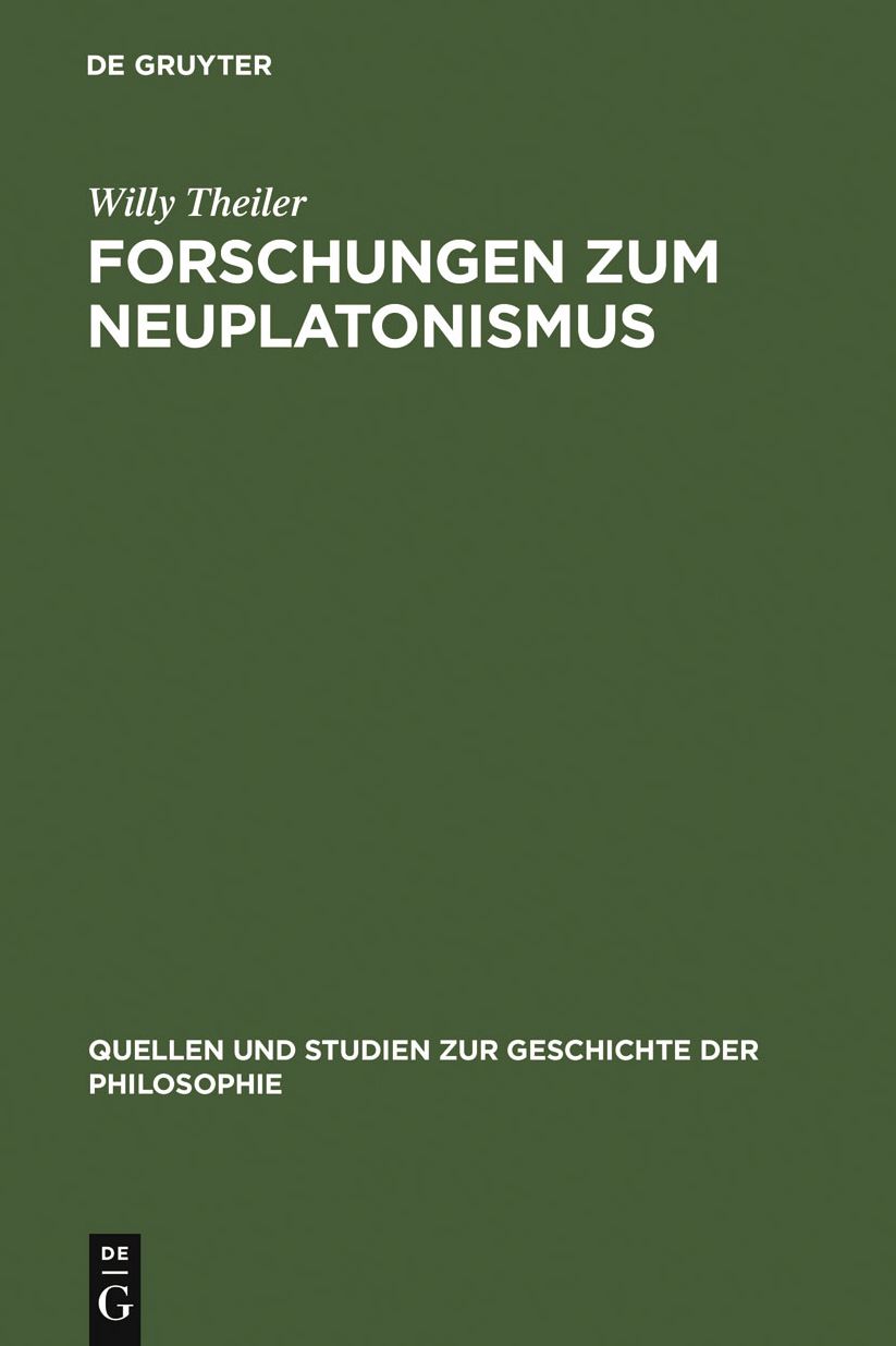 Forschungen zum Neuplatonismus