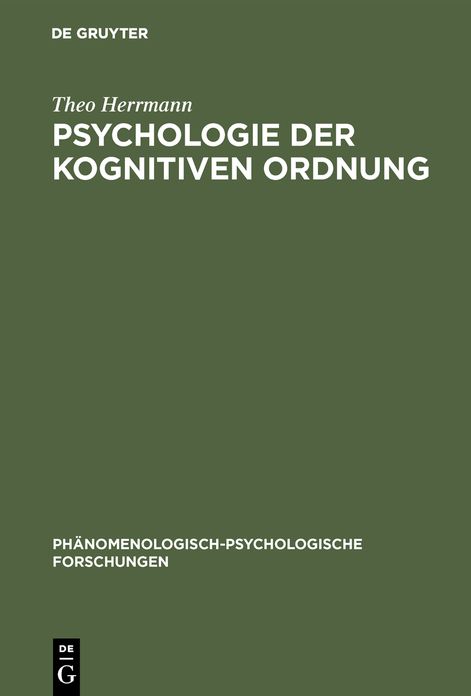 Psychologie der kognitiven Ordnung