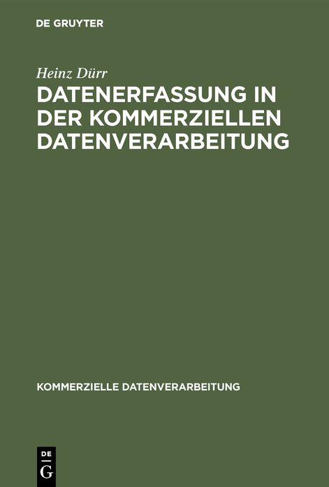Datenerfassung in der Kommerziellen Datenverarbeitung