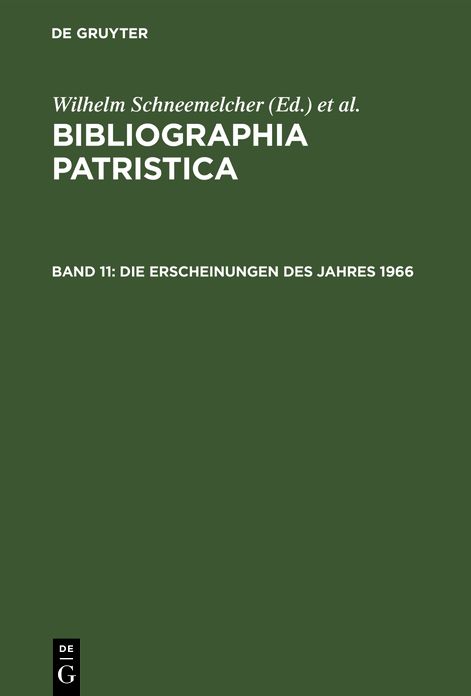 Erscheinungen des Jahres 1966.