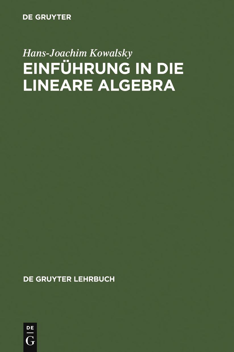 Einfuhrung in die lineare Algebra