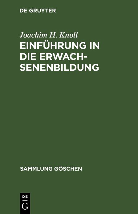 Einfuehrung in die Erwachsenenbildung