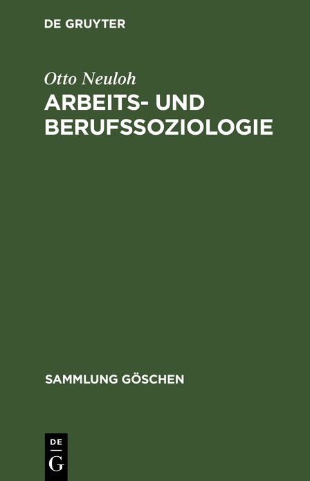 Arbeits-Und Berufssoziologie