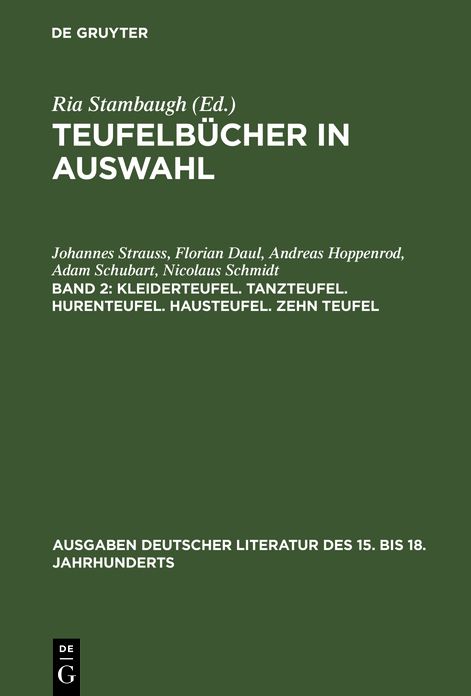 Teufelbuecher in Auswahl: Kleiderteufel - Tanzteufel - Hurenteufel - Hausteufel - Zehn Teufel