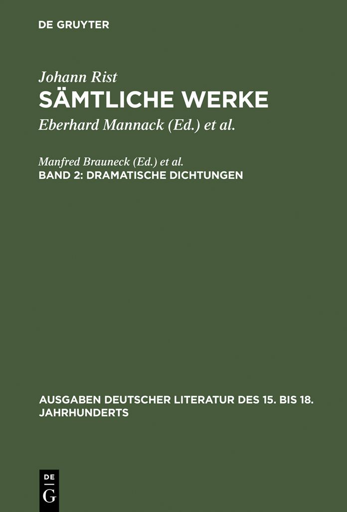 Dramatische Dichtungen: (Das Friedewunschende Teutschland. Das Friedejauchtzende Teutschland)