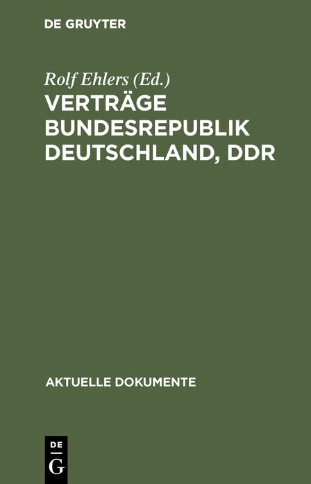 Vertrage Bundesrepublik Deutschland, DDR