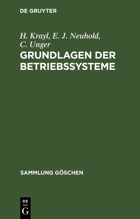 Sg2051 krayl/neuhold/unger: grundl Betriebssyst: Grundl Betriebssyst