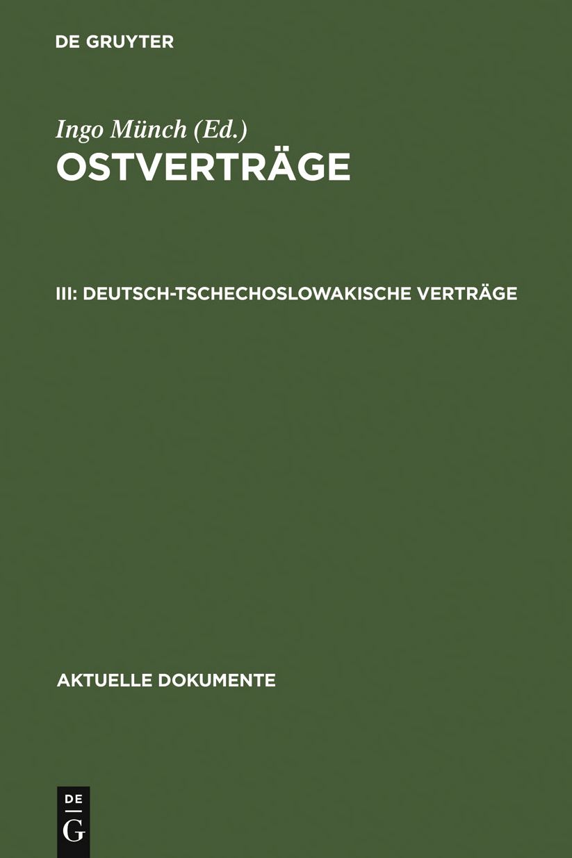 Deutsch-tschechoslowakische Vertrage