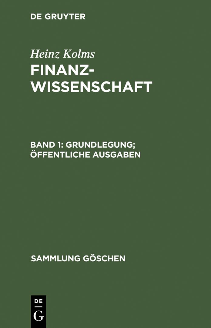 Grundlegung; Offentliche Ausgaben