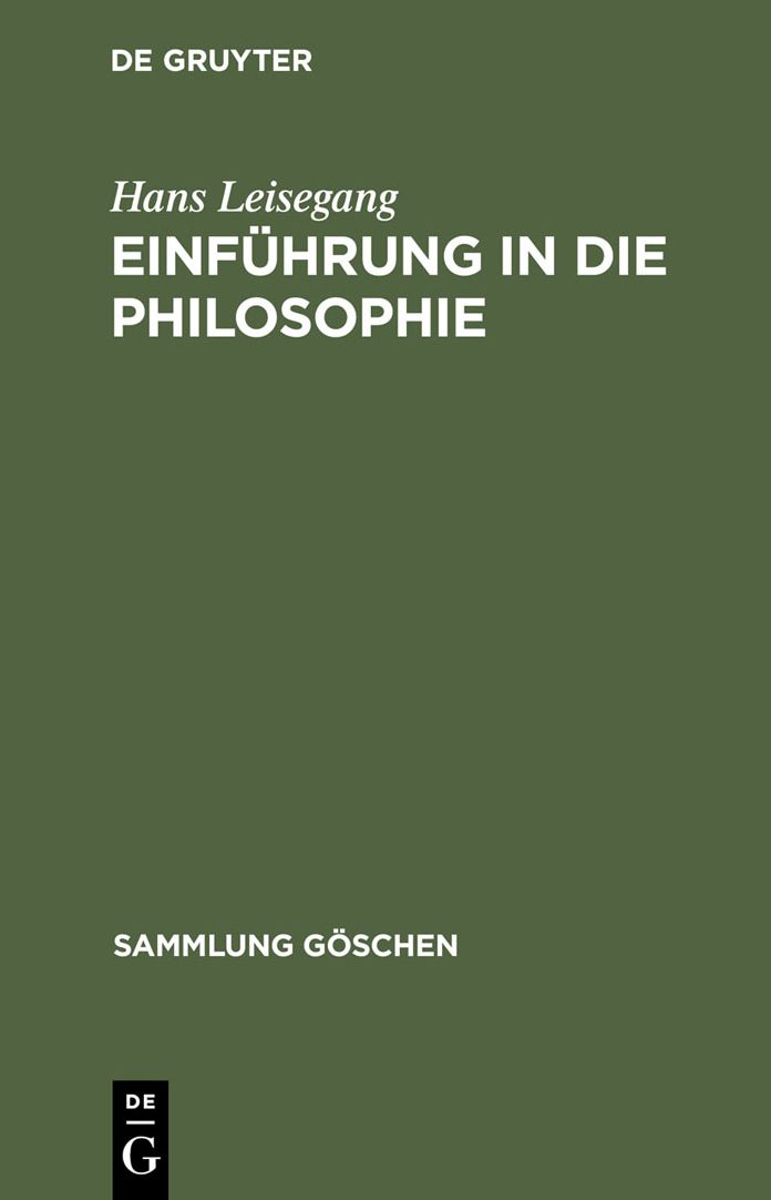 Einfuhrung in die Philosophie