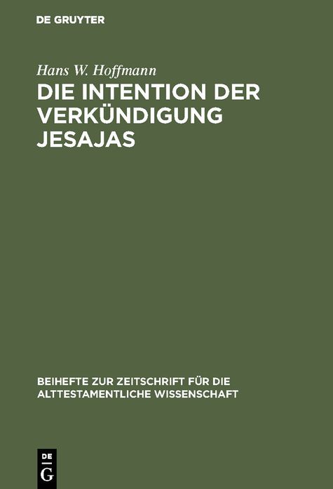 Die Intention der Verkuendigung Jesajas