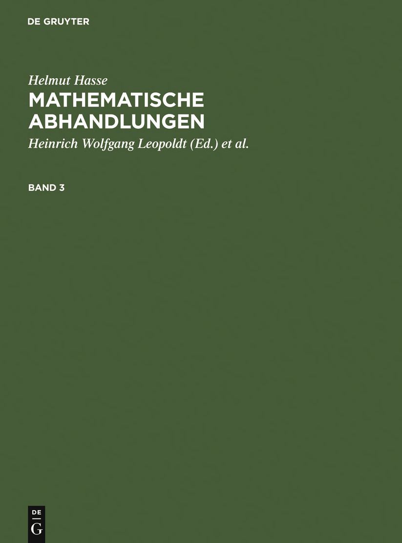 Mathematische Abhandlungen. 3