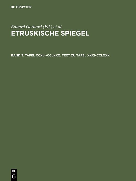 Gerhard:etruskische spiegel bd 3 apart ND: Etruskische spiegel bd 3 apart ND