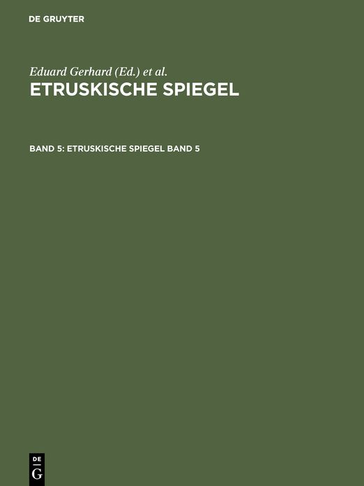Gerhard:etruskische spiegel bd 5 apart ND: Etruskische spiegel bd 5 apart ND