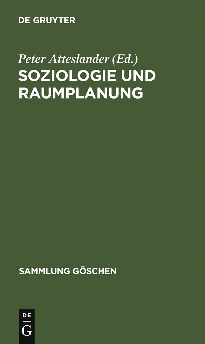 Soziologie und Raumplanung: Einfuhrung in ausgewahlte Aspekte