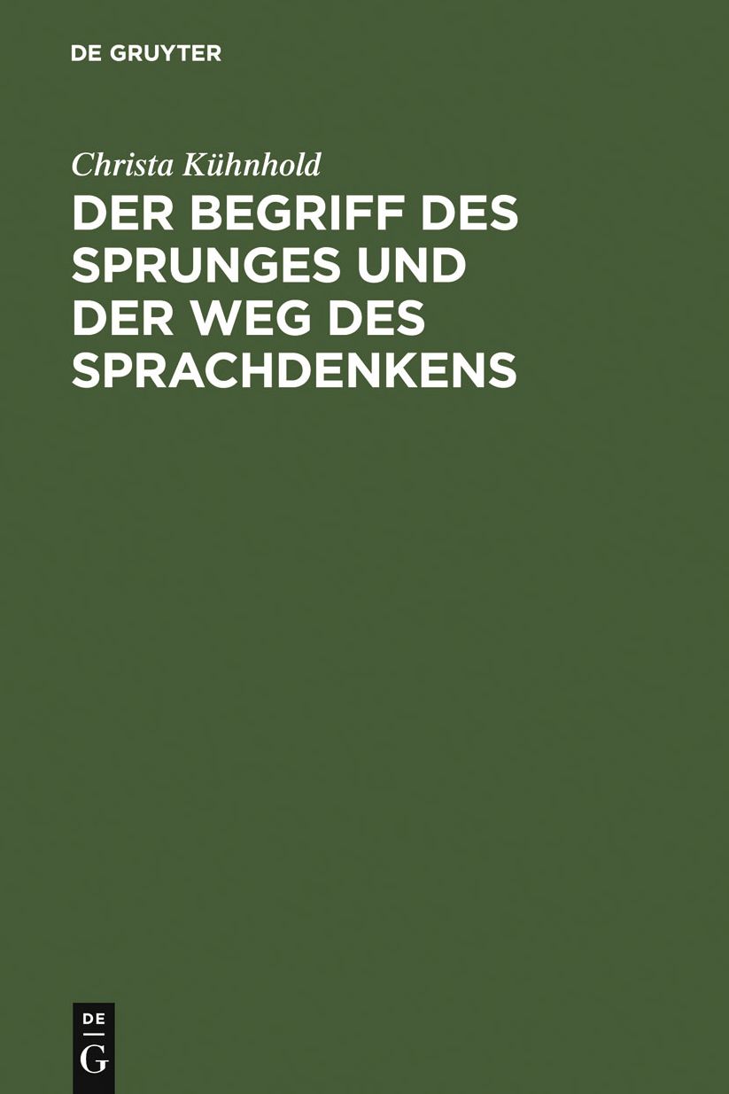 Der Begriff des Sprunges und der Weg des Sprachdenkens: Eine Einfuhrung in Kierkegaard