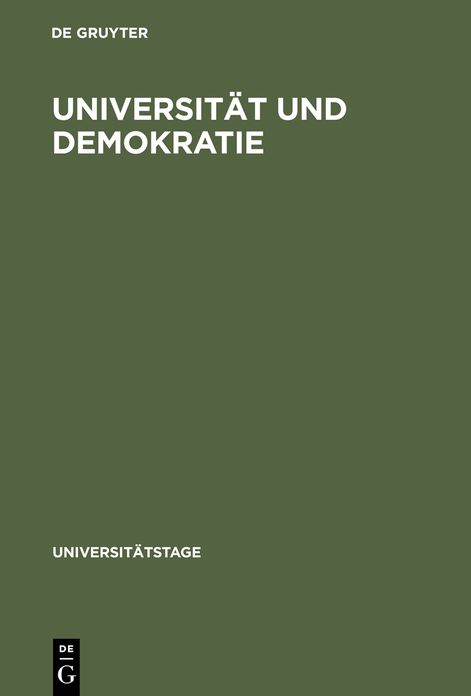 Universitat und Demokratie