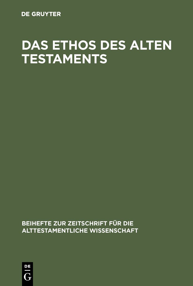Das Ethos DES Alten Testaments