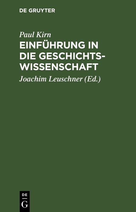 Sg 270 kirn-leuschner:einf Geschichtswiss 6a: Einf Geschichtswiss 6a