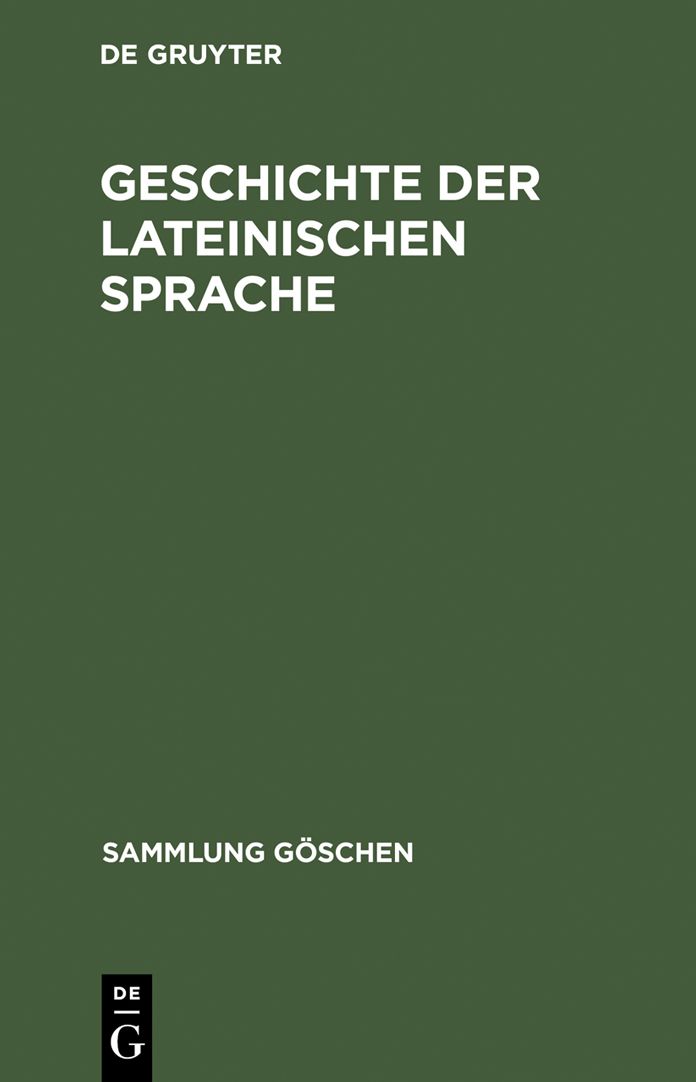 Geschichte der lateinischen Sprache