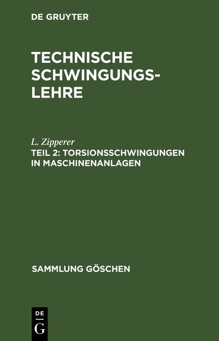 Sg 961a zipperer Technischeschwingungslehre 2