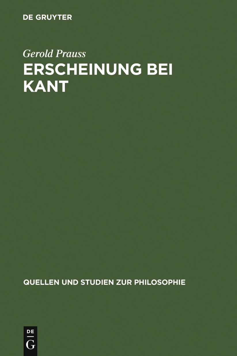 Erscheinung bei Kant: Ein Problem der "Kritik der reinen Vernunft"