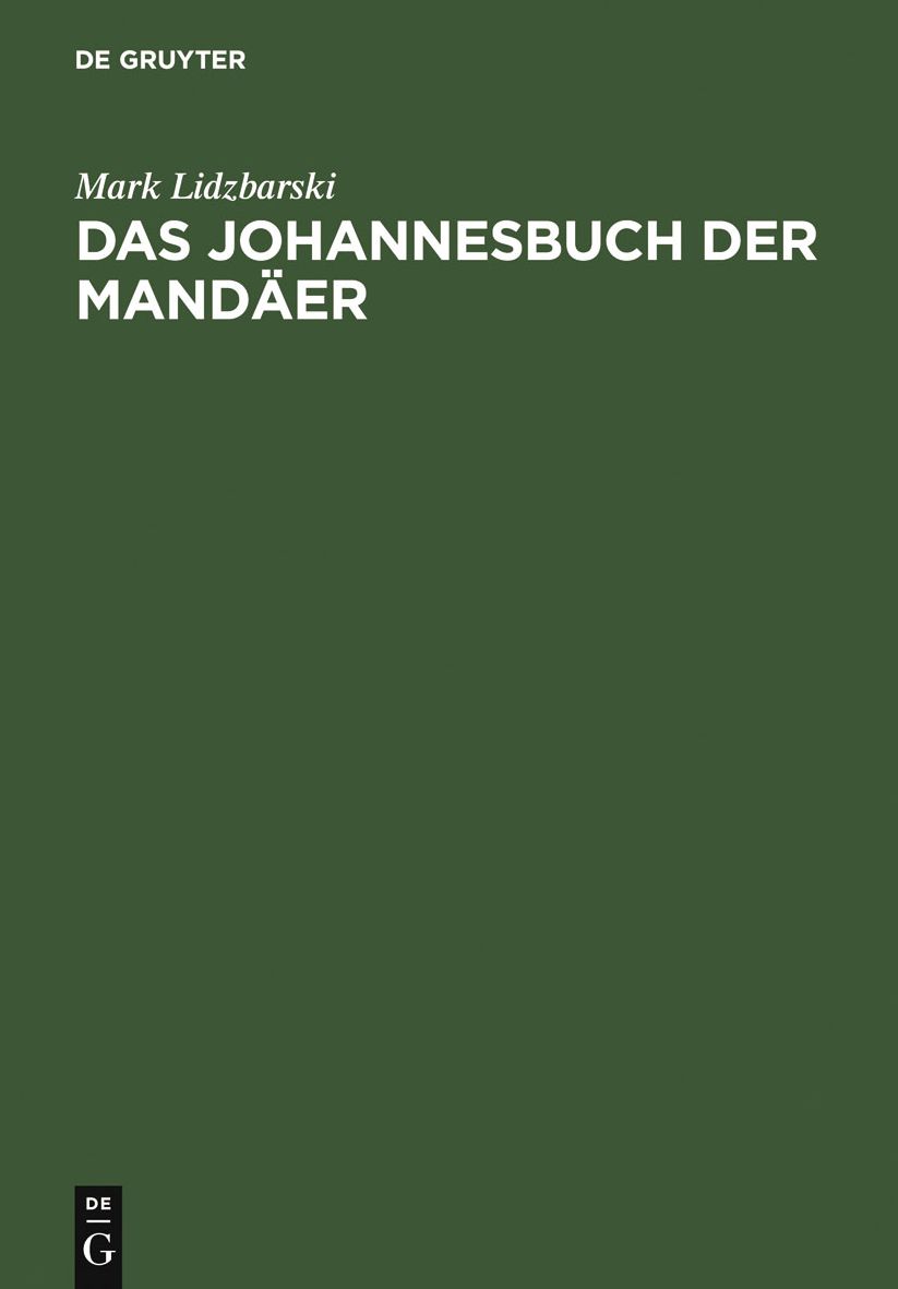 Das Johannesbuch der Mandaer