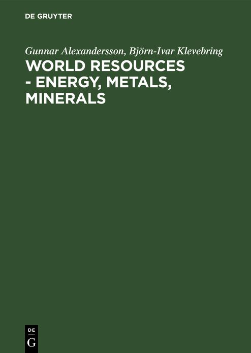 World Resources: Energy Metals, Minerals