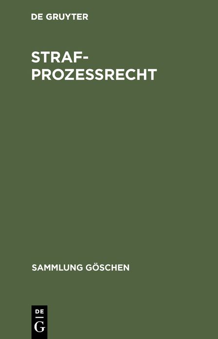 StrafprozeÃrecht