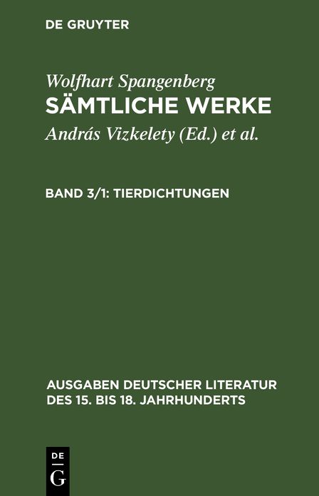 Wolfhart Spangenberg, Saemtliche Werke