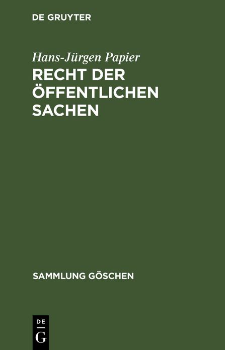 Recht der offentlichen Sachen