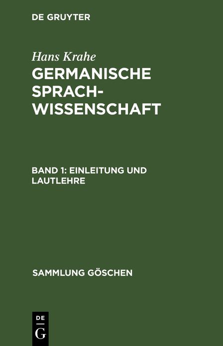 Germanische Sprachwissenschaft
