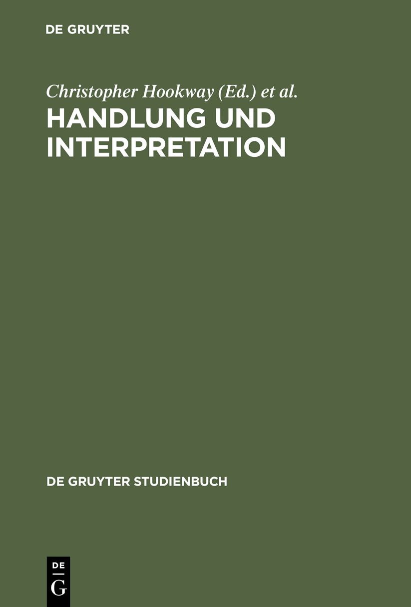 Handlung und Interpretation: Studien zur Philosophie der Sozialwissenschaften