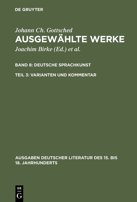 Varianten und Kommentar