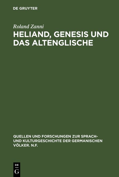 Heliand,Genesis Und Das Altenglische