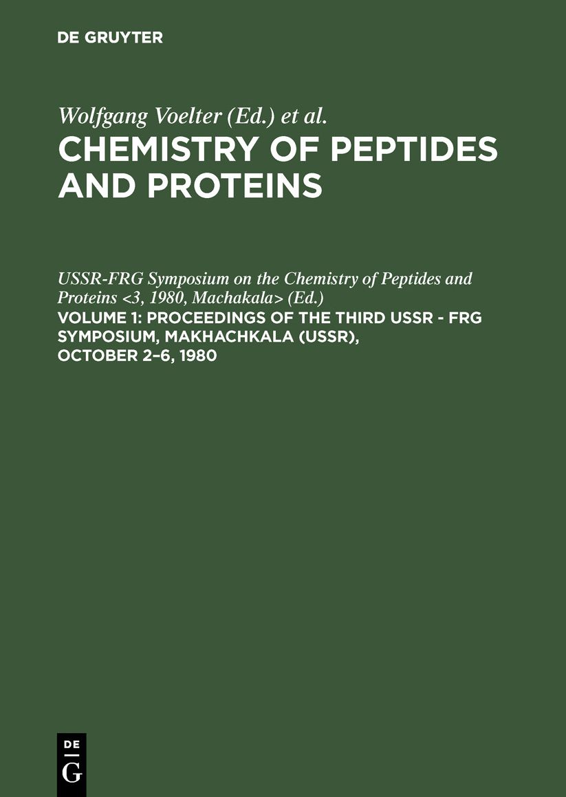 Chemistry of Peptides and Proteins