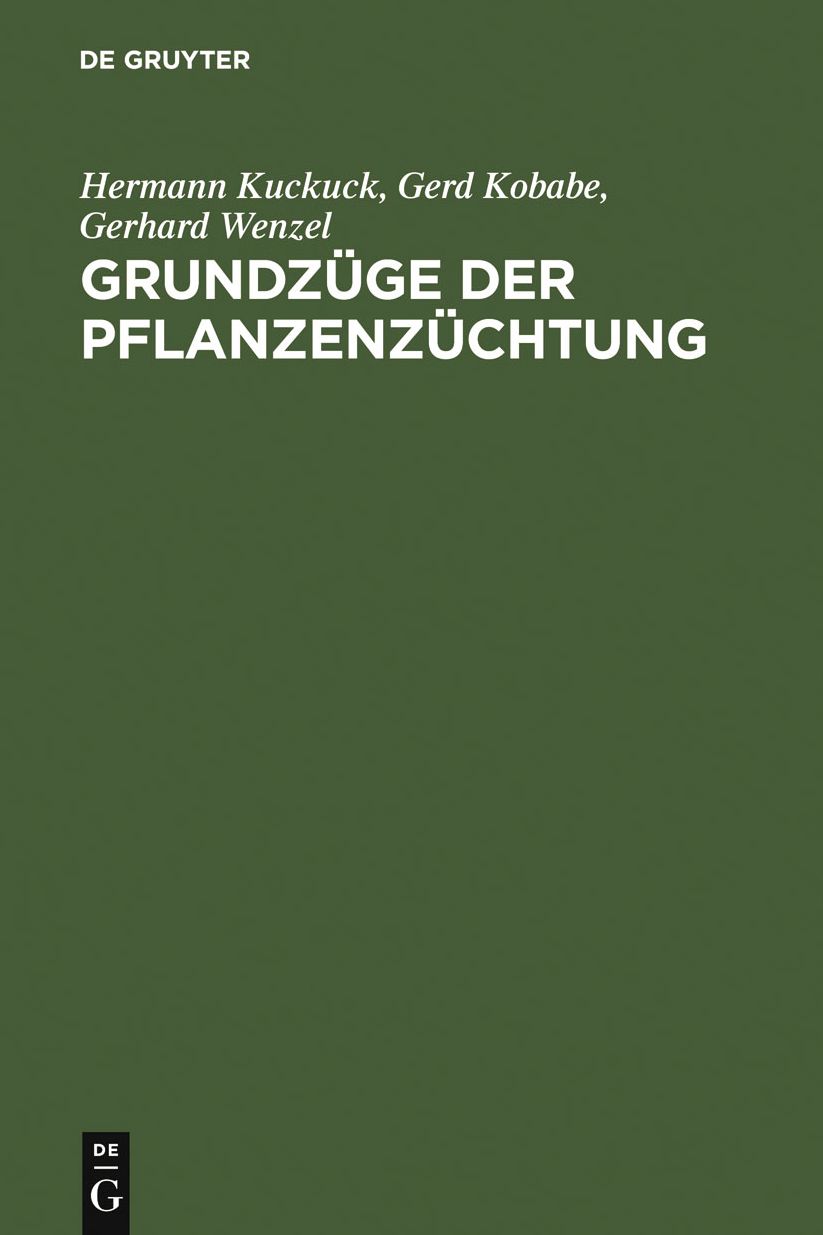 Grundzuge der Pflanzenzuchtung