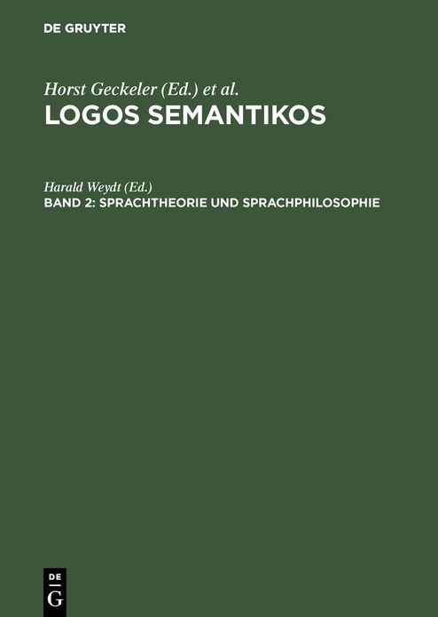 Sprachtheorie und Sprachphilosophie