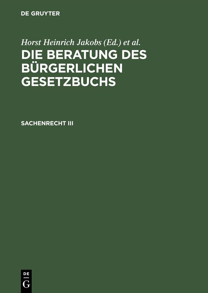 Sachenrecht III: Grundbuchordnung