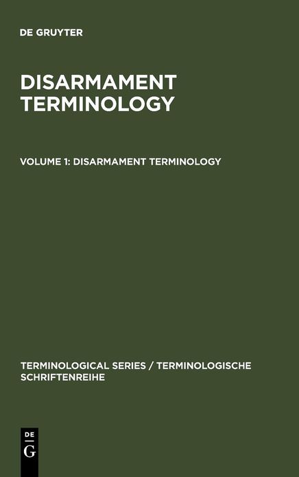 Disarmament Terminology: In English, German, French, Spanish, Russian